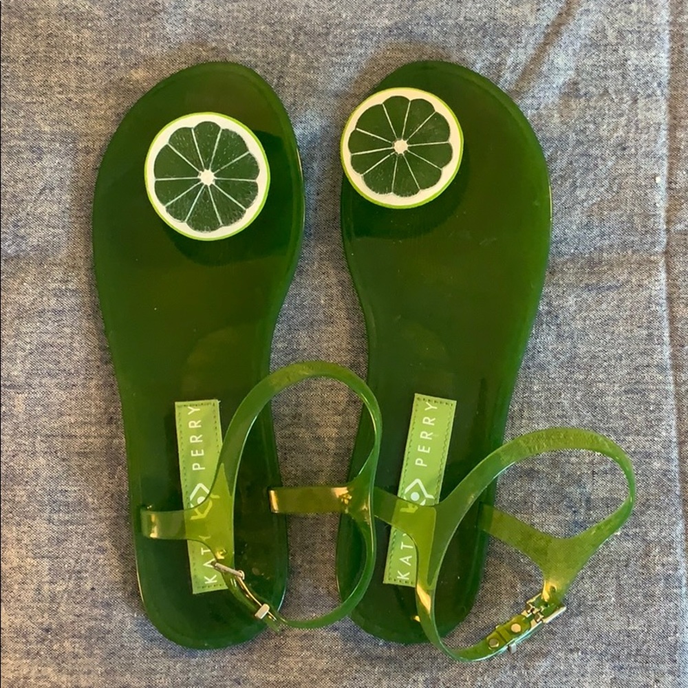 Katy Perry Lime Jelly Sandals 10